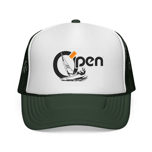Open Sail Trucker Cap — Vintage Sailing Graphic Mesh Hat