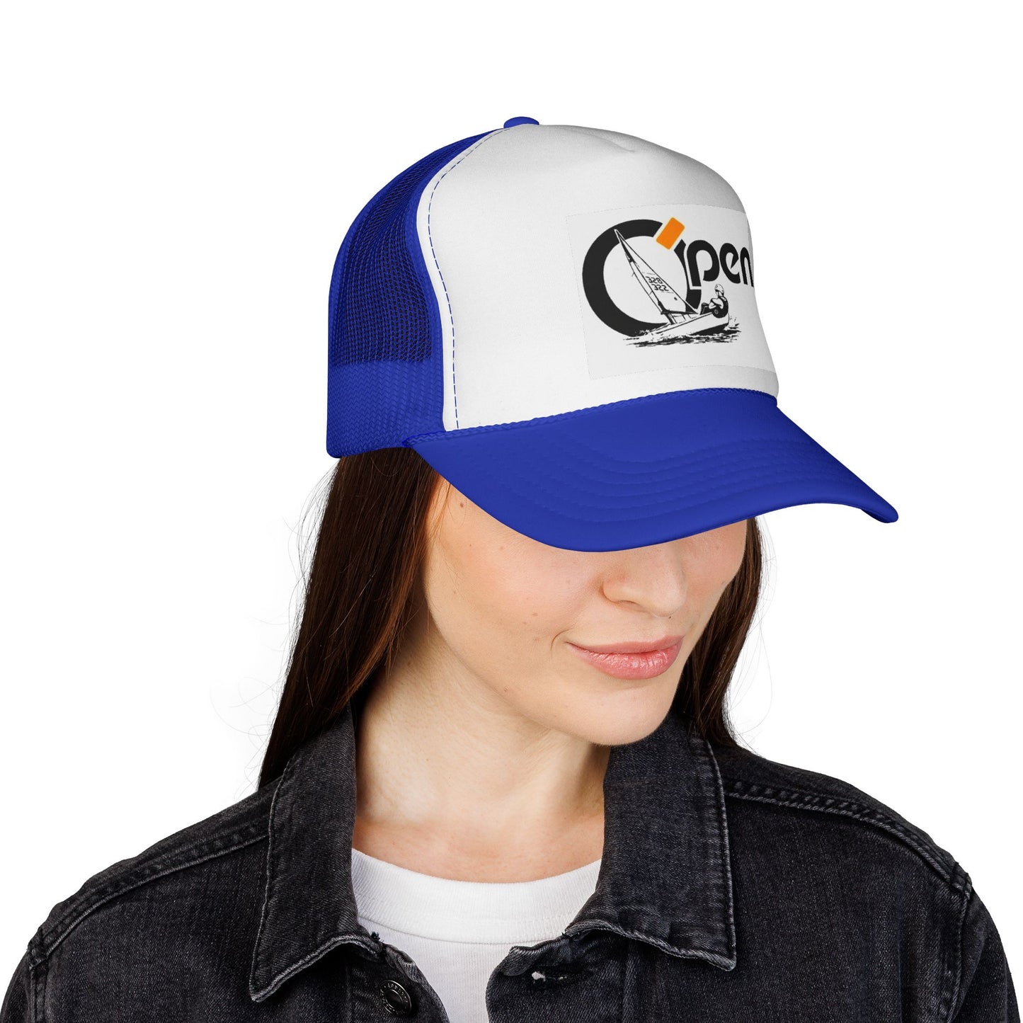 Open Sail Trucker Cap — Vintage Sailing Graphic Mesh Hat