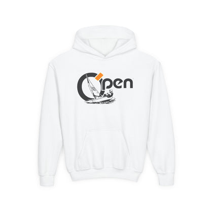 Youth Sailing Hoodie — "Open" youth Sail Graphic