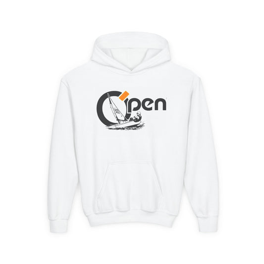 Youth Sailing Hoodie — "Open" youth Sail Graphic