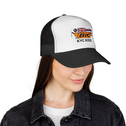 BIC KYC Kids Trucker Cap — Retro Hawaiian Flag Mesh Hat