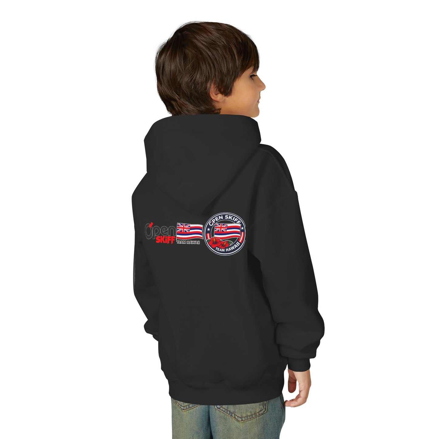 Youth Hoodie - 'Open Skiff Team Hawaiʻi' Sailing Club Logo Pullover