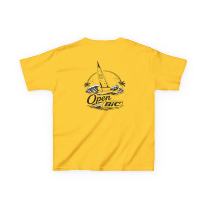Kids Sailboat Graphic Tee — "Open" Beach Design