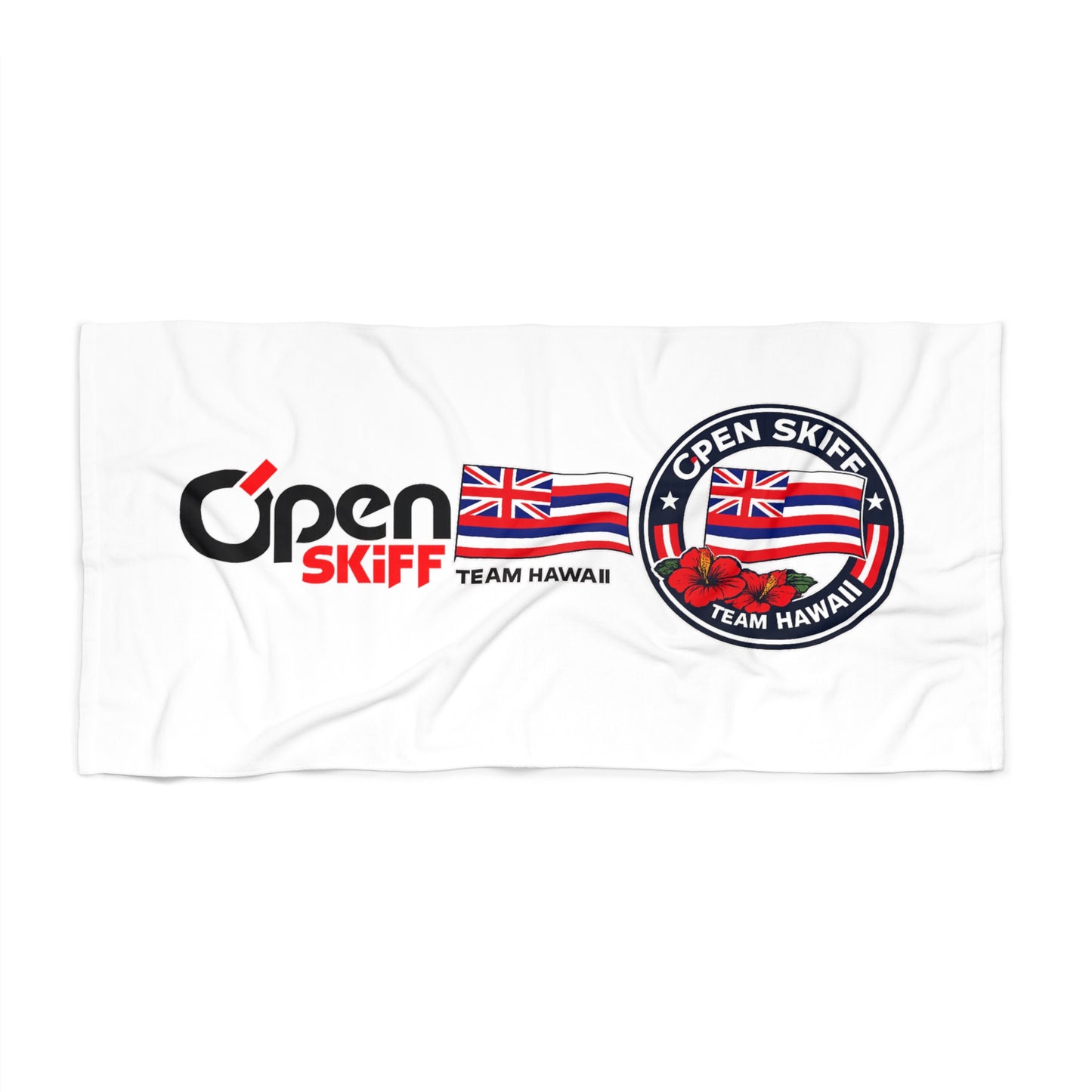 Open Skiff Team Hawaii Beach Towel – Nautical Hawaiian Flag Design