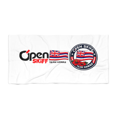 Open Skiff Team Hawaii Beach Towel – Nautical Hawaiian Flag Design