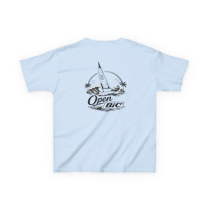 Kids Sailboat Graphic Tee — "Open" Beach Design