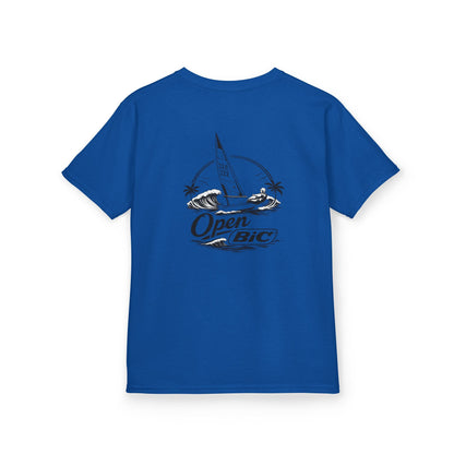 Kids Sailboat Graphic Tee — "Open" Beach Design