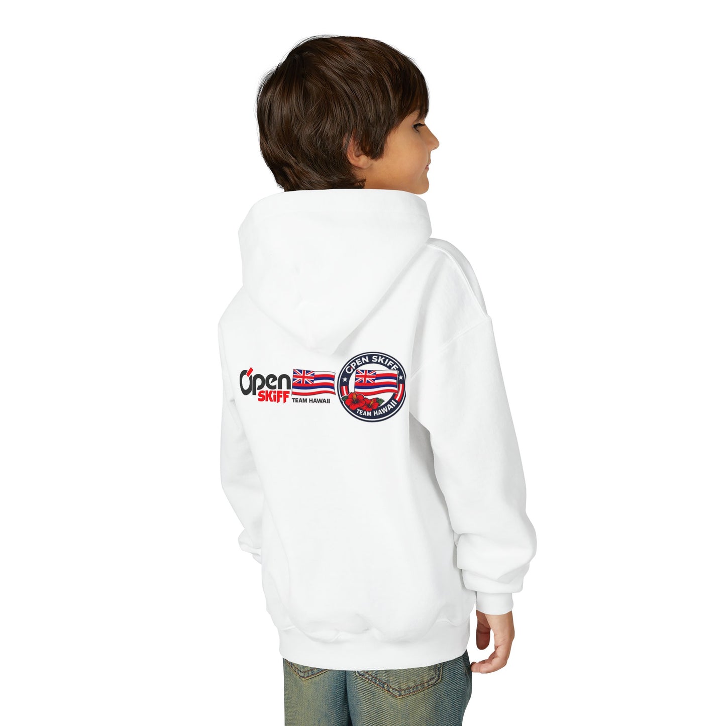 Youth Hoodie - 'Open Skiff Team Hawaiʻi' Sailing Club Logo Pullover