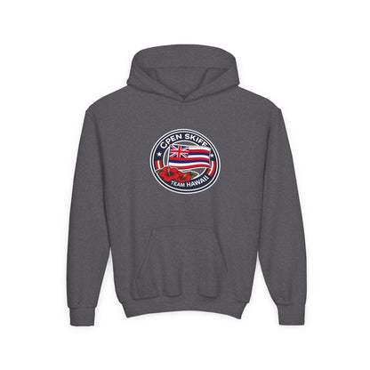 Youth Hoodie - 'Open Skiff Team Hawaiʻi' Sailing Club Logo Pullover