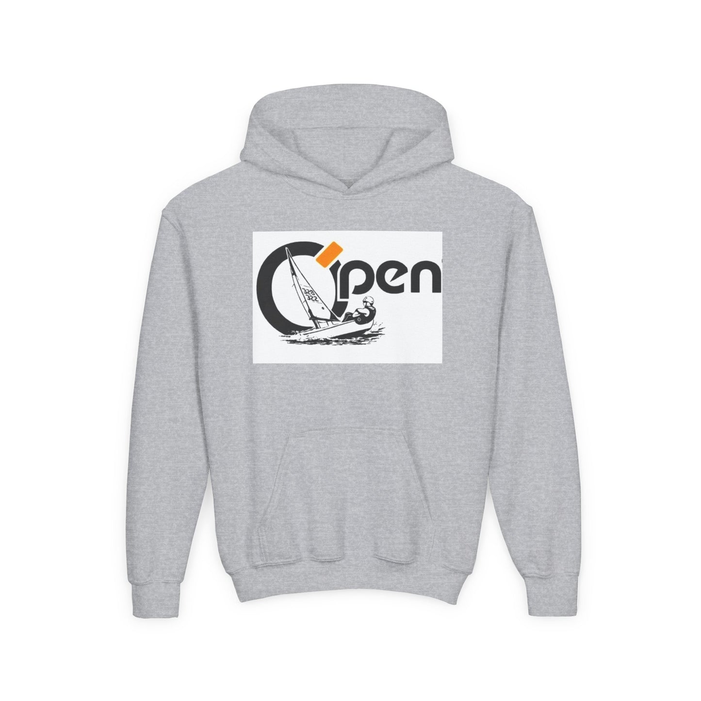Youth Sailing Hoodie — "Open" youth Sail Graphic