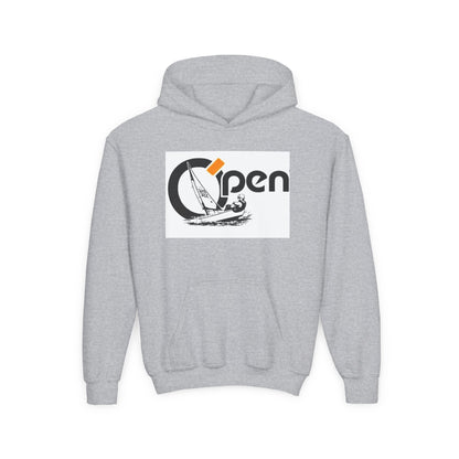 Youth Sailing Hoodie — "Open" youth Sail Graphic