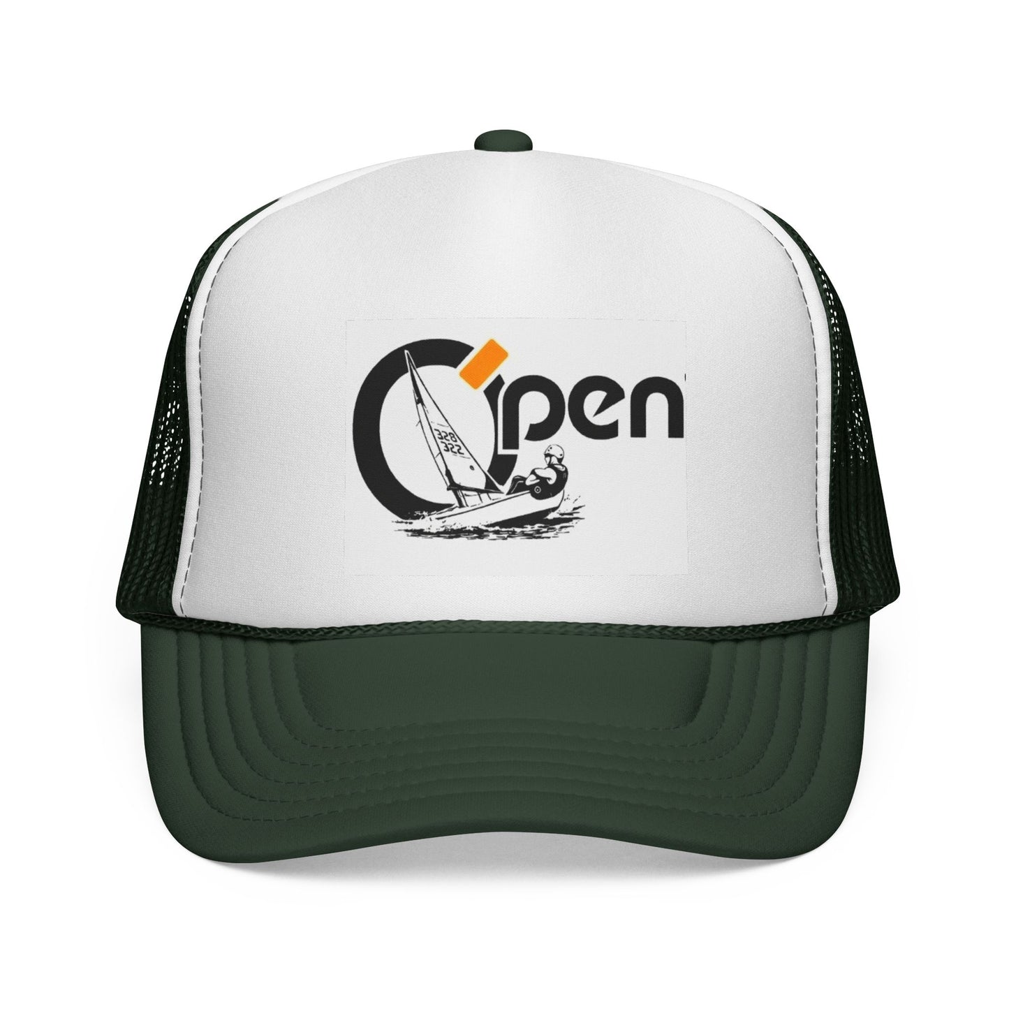 Open Sail Trucker Cap — Vintage Sailing Graphic Mesh Hat