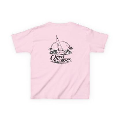 Kids Sailboat Graphic Tee — "Open" Beach Design