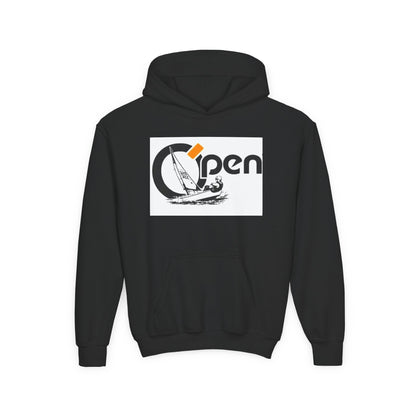 Youth Sailing Hoodie — "Open" youth Sail Graphic