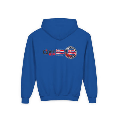 Youth Hoodie - 'Open Skiff Team Hawaiʻi' Sailing Club Logo Pullover