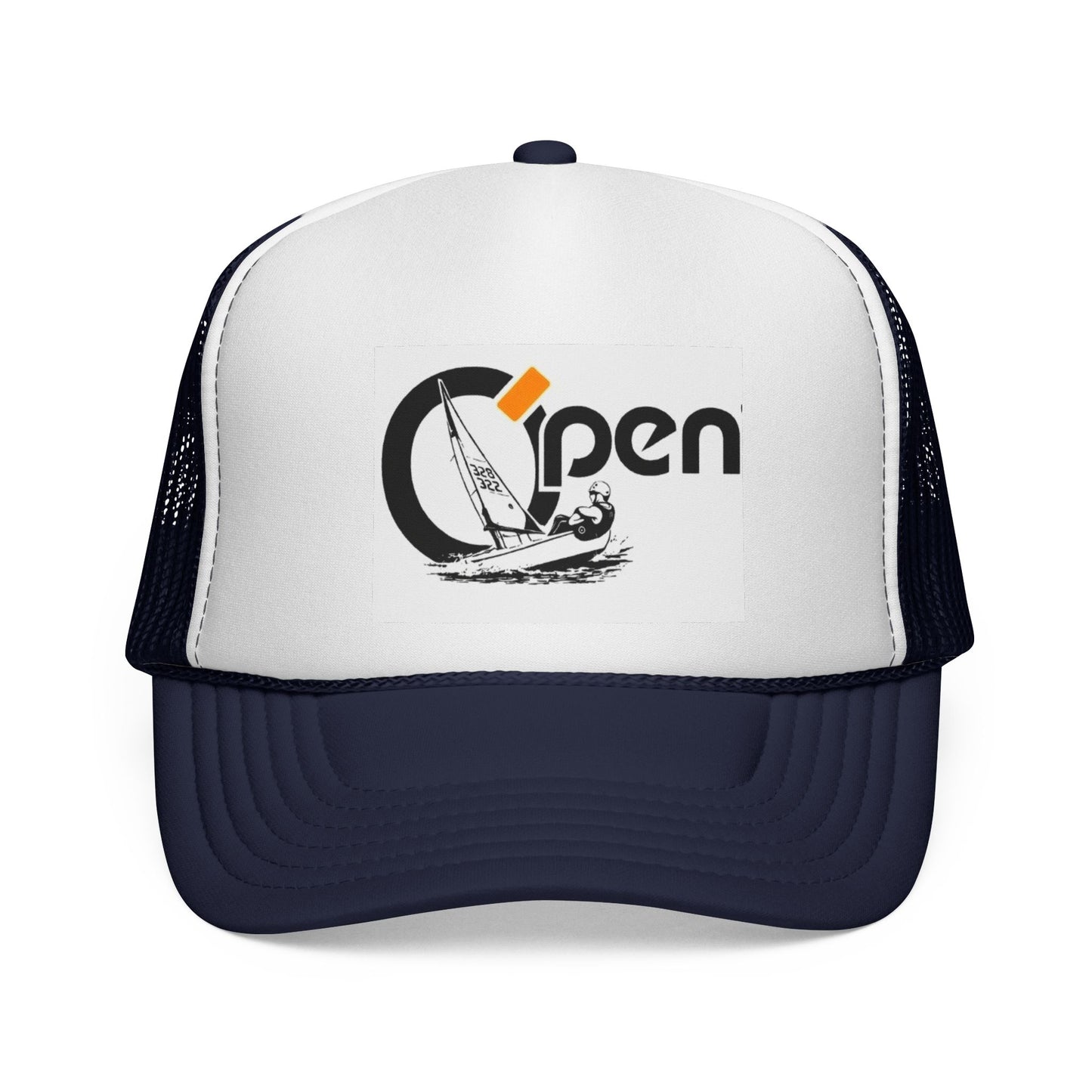 Open Sail Trucker Cap — Vintage Sailing Graphic Mesh Hat