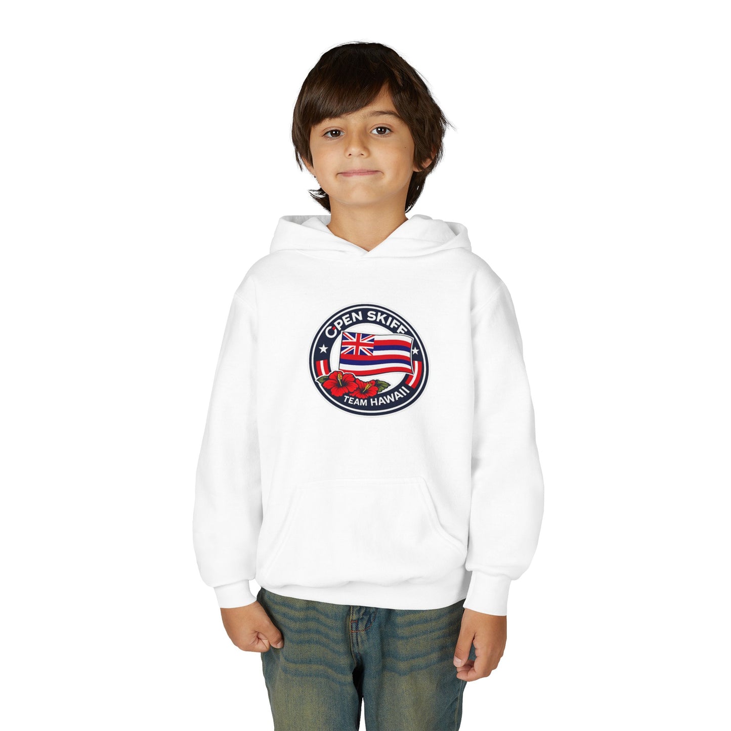 Youth Hoodie - 'Open Skiff Team Hawaiʻi' Sailing Club Logo Pullover