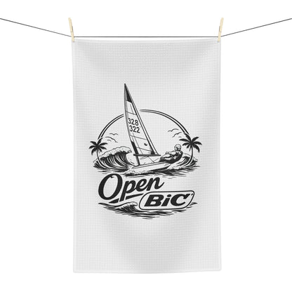 Sailing 'Open Bic' Microfiber Tea Towel — Nautical Boat & Palm Beach Kitchen Towel