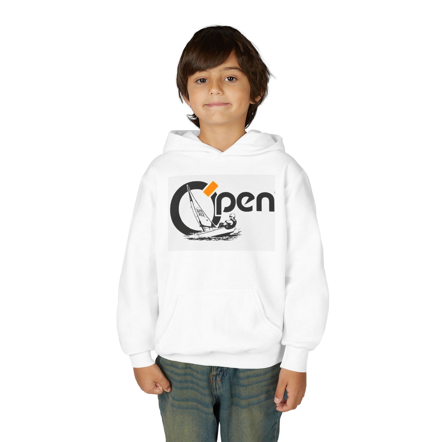 Youth Sailing Hoodie — "Open" youth Sail Graphic