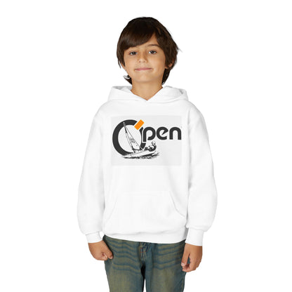Youth Sailing Hoodie — "Open" youth Sail Graphic
