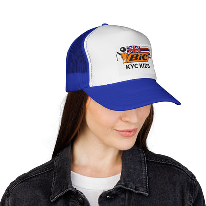 BIC KYC Kids Trucker Cap — Retro Hawaiian Flag Mesh Hat
