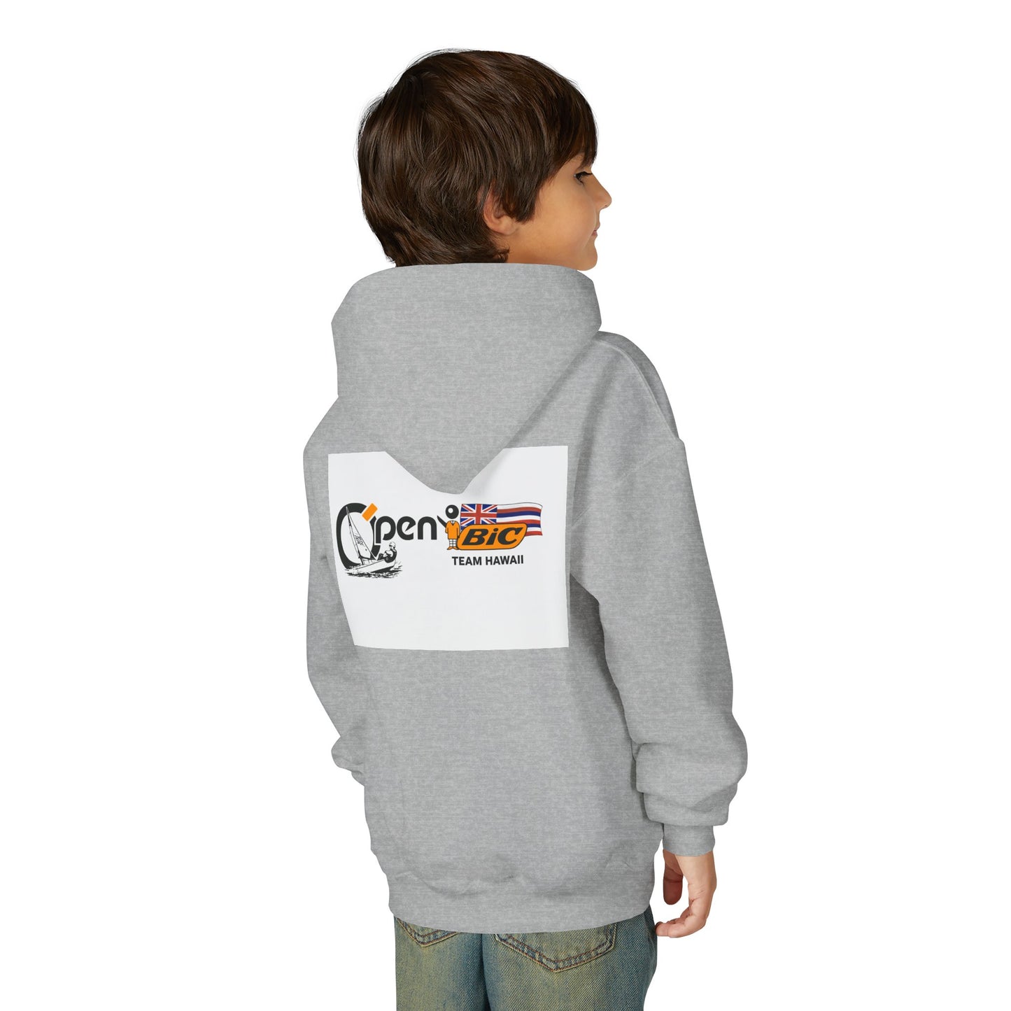 Youth Sailing Hoodie — "Open" youth Sail Graphic