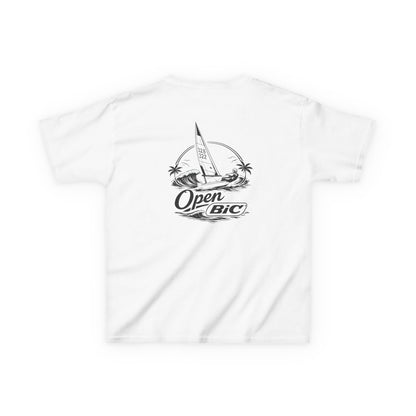 Kids Sailboat Graphic Tee — "Open" Beach Design