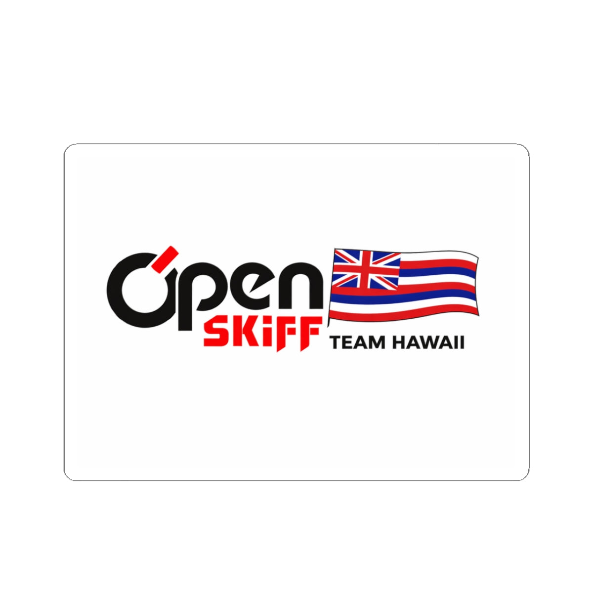 Open Skiff Team Hawaii Sticker – Kiss-Cut Waterproof Decal
