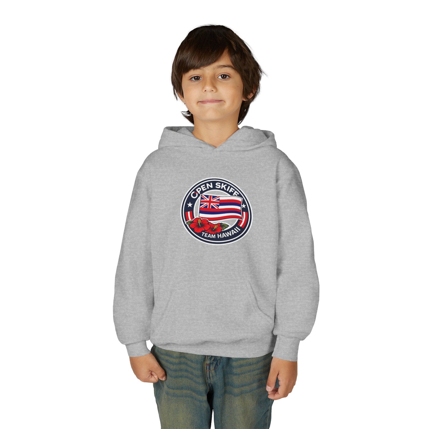 Youth Hoodie - 'Open Skiff Team Hawaiʻi' Sailing Club Logo Pullover