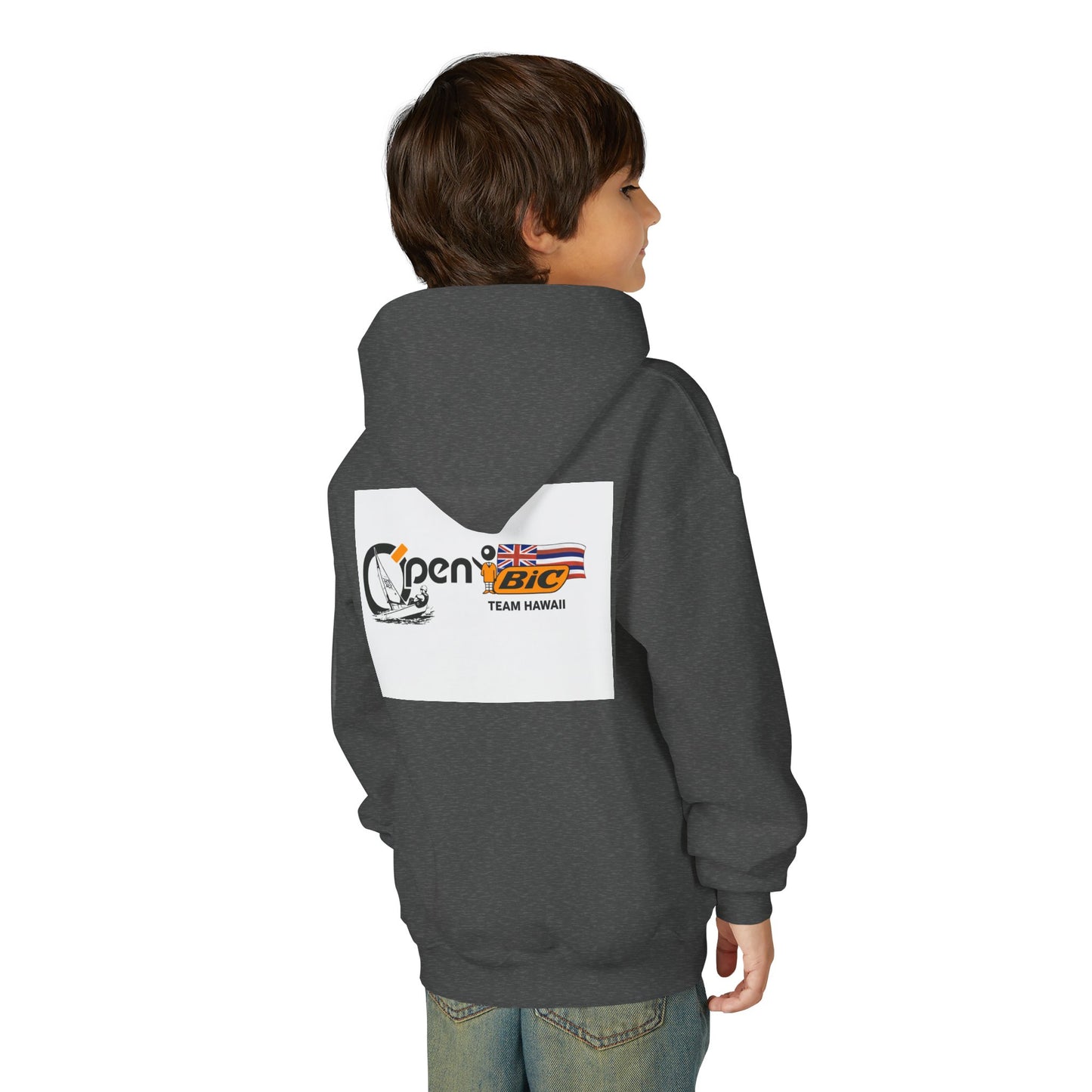 Youth Sailing Hoodie — "Open" youth Sail Graphic