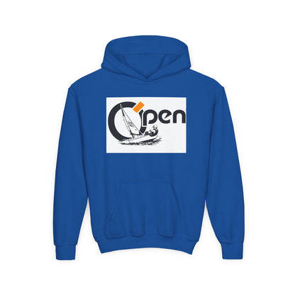Youth Sailing Hoodie — "Open" youth Sail Graphic