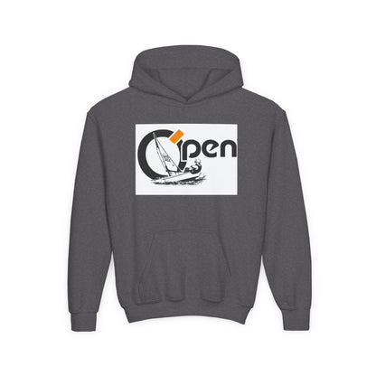 Youth Sailing Hoodie — "Open" youth Sail Graphic