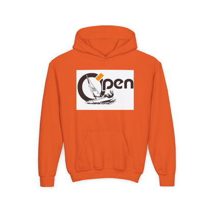 Youth Sailing Hoodie — "Open" youth Sail Graphic
