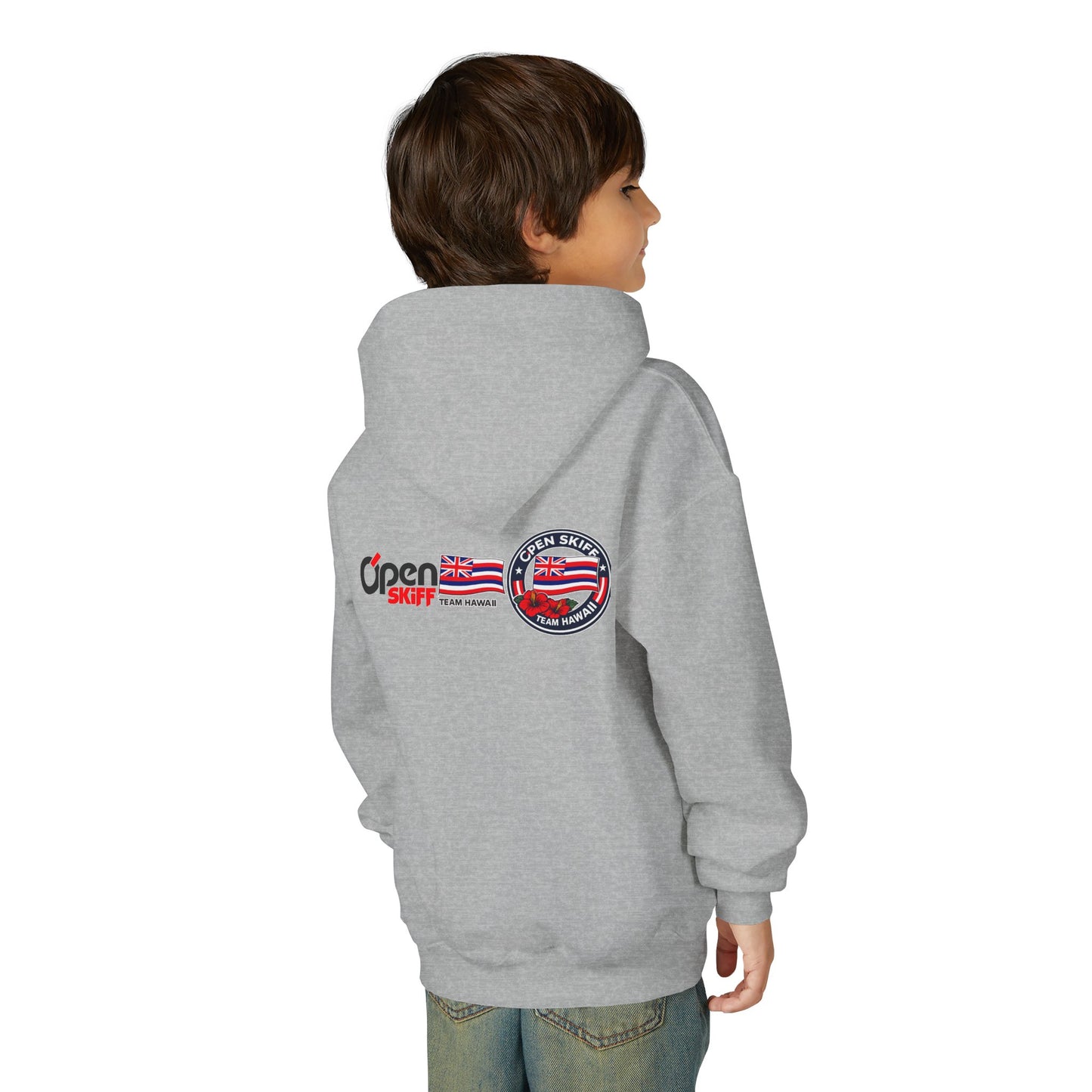 Youth Hoodie - 'Open Skiff Team Hawaiʻi' Sailing Club Logo Pullover