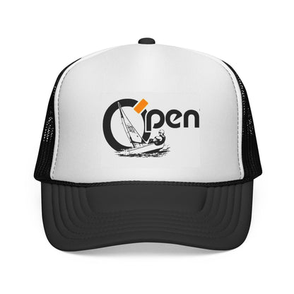 Open Sail Trucker Cap — Vintage Sailing Graphic Mesh Hat