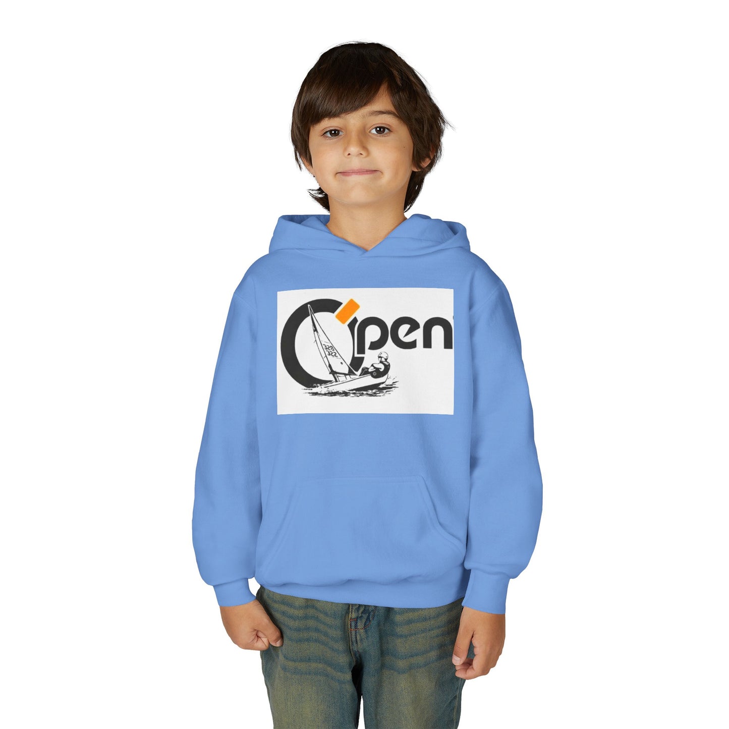 Youth Sailing Hoodie — "Open" youth Sail Graphic