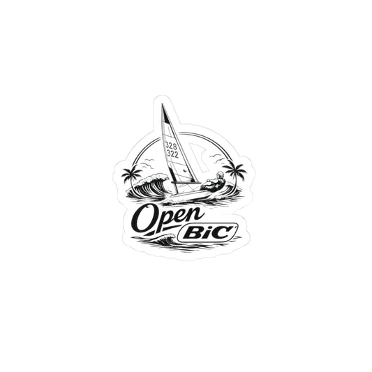 Sailboat 'Open Bic' Kiss-Cut Sticker — Waterproof Sailing Decal