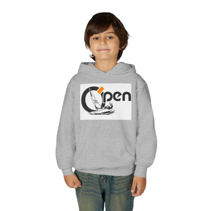 Youth Sailing Hoodie — "Open" youth Sail Graphic